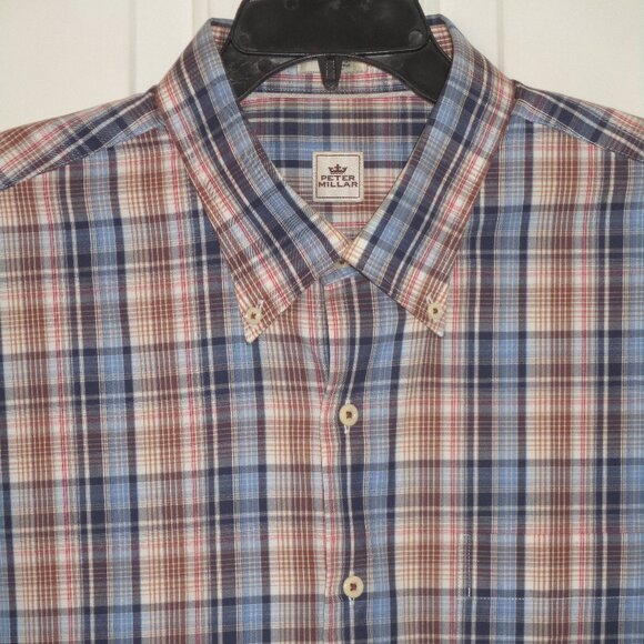 Peter Millar Mens L/S Cotton Button Down Casual Shirt NWOT - Size 18/36 or XL - Picture 3 of 3